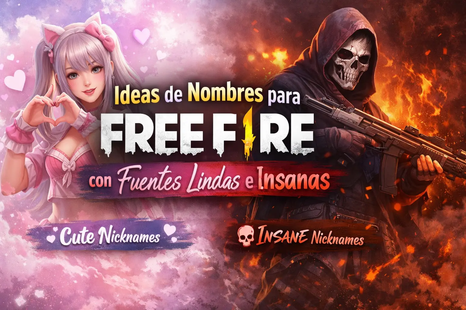 Ideas de Nombres para Free Fire con Fuentes Lindas e Insanas